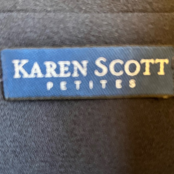 Navy blue skirt and Jacket by Karen Scott. - Picture 7 of 9